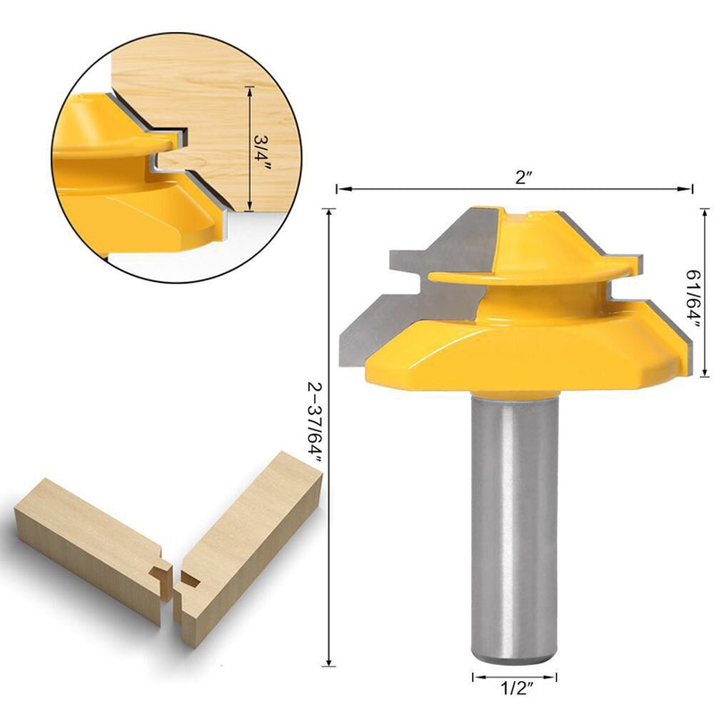 Fresas para carpintería de 1/4 ''y 12mm, accesorios de grabado CNC, máquina enrutadora de madera, brocas, herramientas de carpintería, 3 uds.