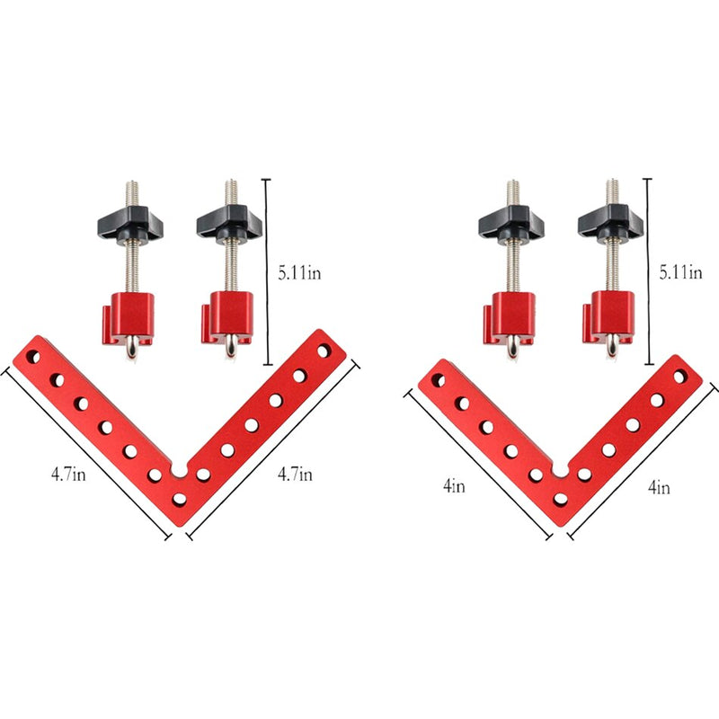 90 Degrees Precision Clamping Squares Aluminium Alloy Auxiliary Fixture Splicing Board Fixed clip Woodworking Tools