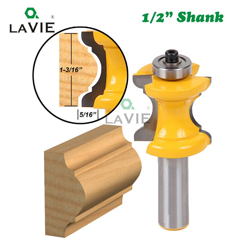 1PC 12MM 1/2" Concave Radius Milling Cutters Convex Column Line Molding Router Bit Cutter