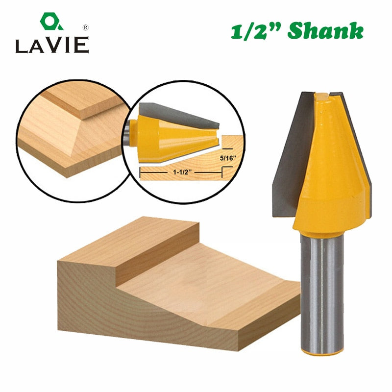 1pc 12mm 1/2" Shank Vertical Panel Raised Bevel Router Bit Woodworking Door Line Milling Cutter for Wood Tools