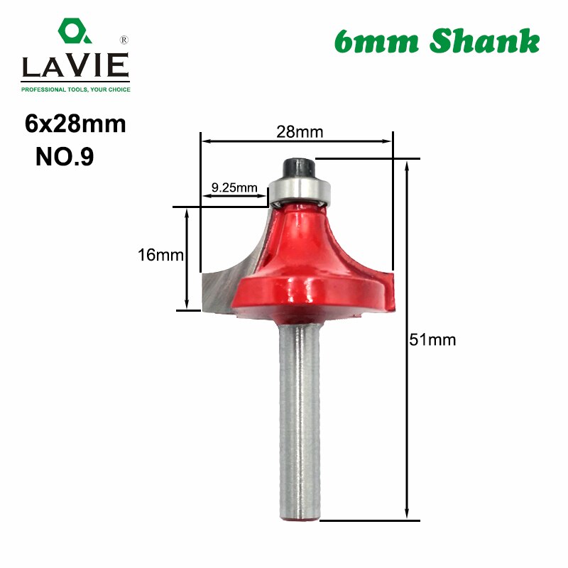 6mm Shank Router Bit Straight T Bit V Flush Trimming Cleaning Round Corner Cove Box Bits Milling Cutter for Wood MC06010