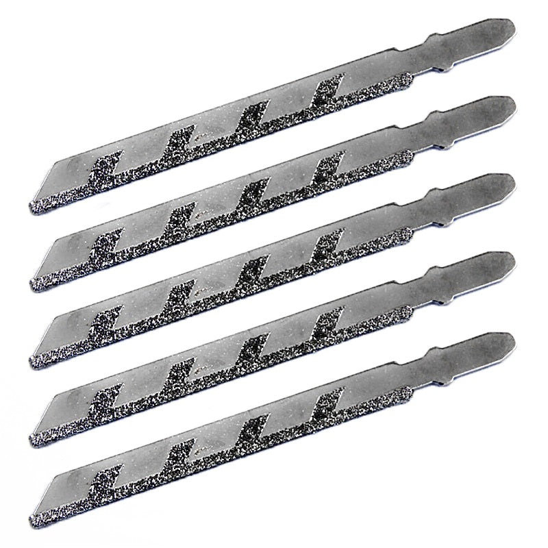 4" 100mm Diamond Coated Jigsaw Blades Set - T Shank - 5 Pack