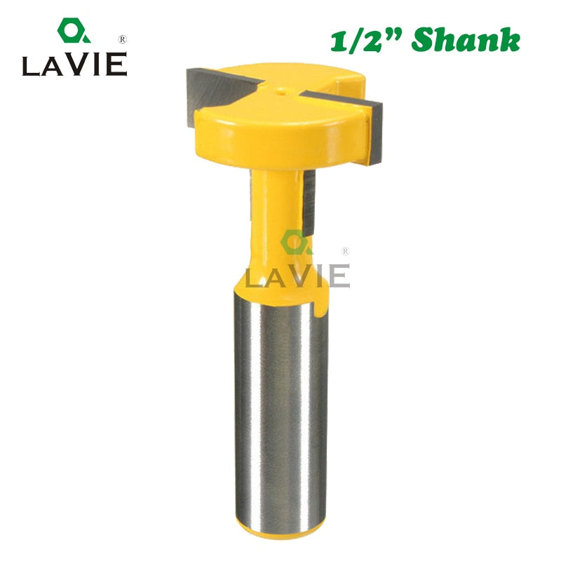 12mm 1/2 Inch Shank T-Slot Handle Router Bit Tungsten Carbide Slotting Straight for Wood Milling Cutter Woodworking