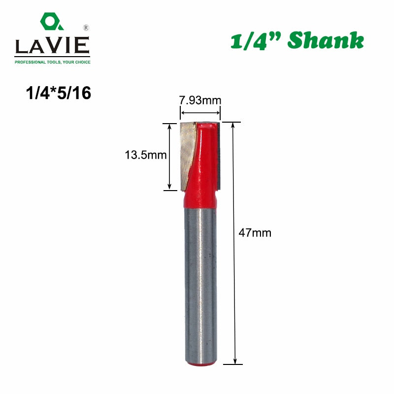 1/4 Shank Wood Cleaning Bottom Bit Straight Router Bit Clean Milling Cutter Woodworking Bits