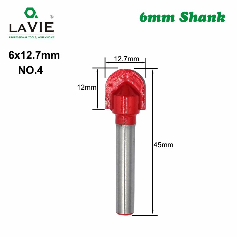 6mm Shank Router Bit Straight T Bit V Flush Trimming Cleaning Round Corner Cove Box Bits Milling Cutter for Wood MC06010