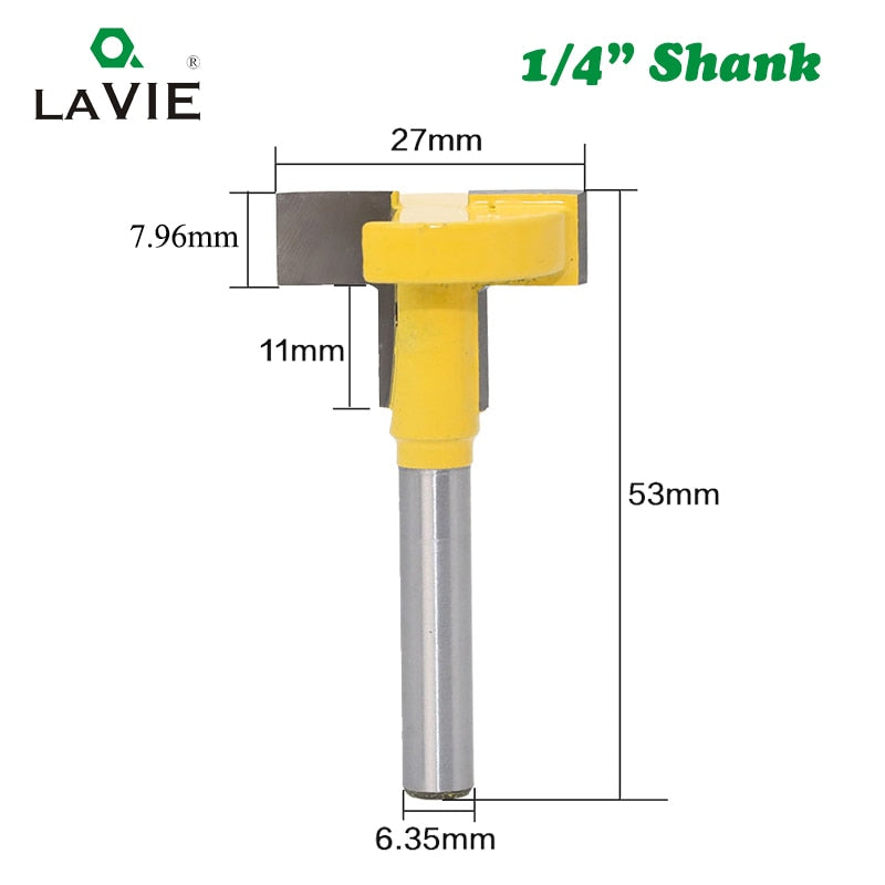 1pc 1/4 Inch 6.35mm T-Slot Cutter Router Bit T Slotting Milling Cutter Power Machine Woodworking Tools