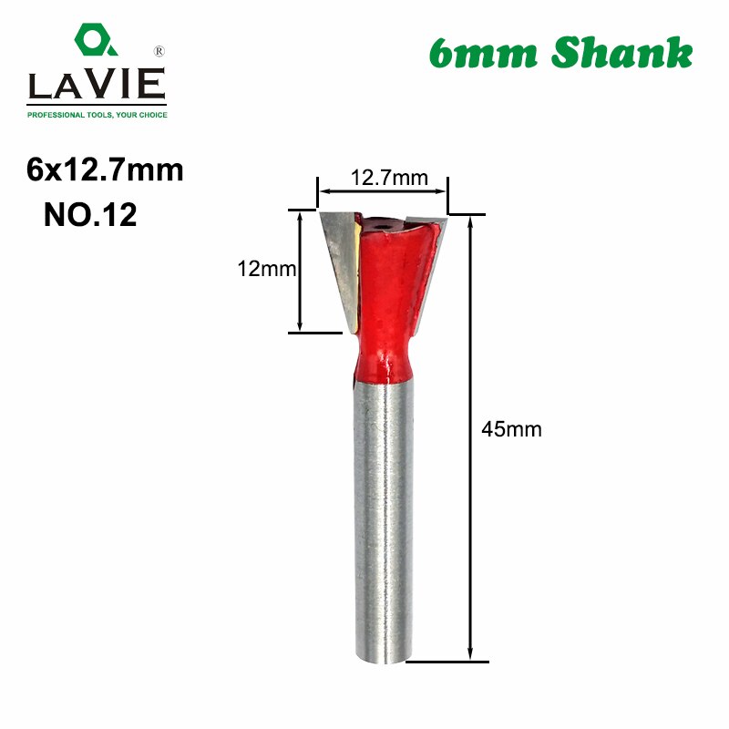 6mm Shank Router Bit Straight T Bit V Flush Trimming Cleaning Round Corner Cove Box Bits Milling Cutter for Wood MC06010