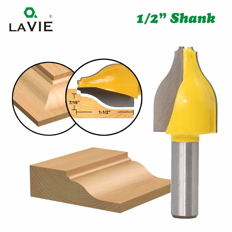 1pc 12mm 1/2 Shank Vertical Panel Raised Ogee Bead Router Bit Woodworking Door Line Milling Cutter for Wood Tools