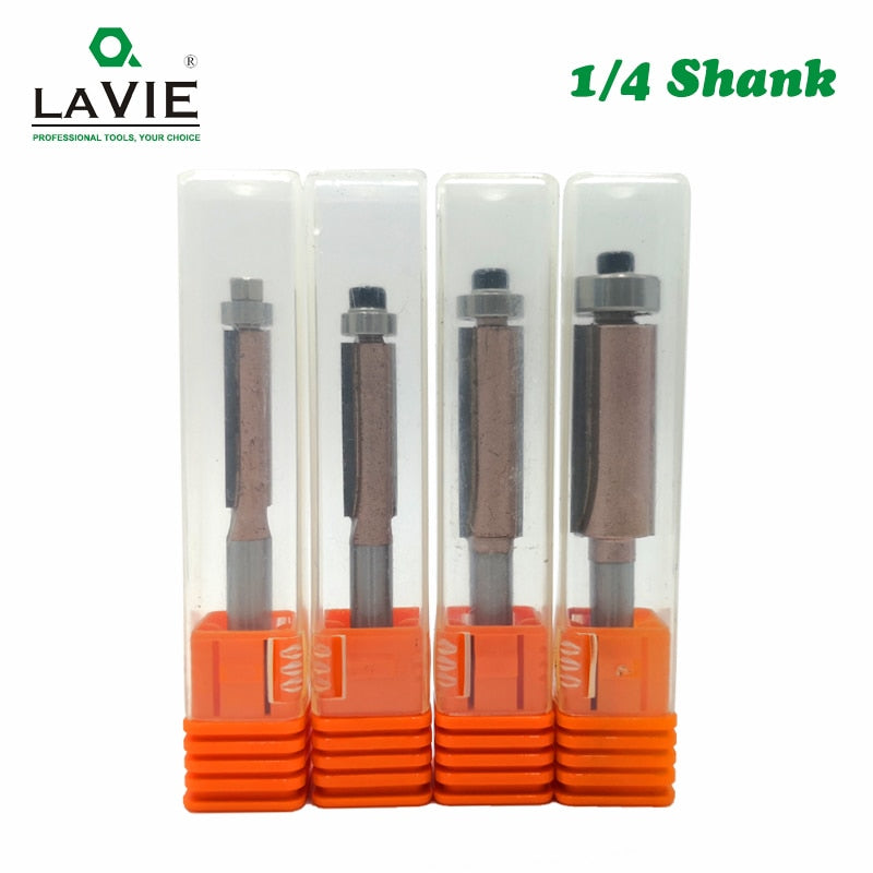 1pc Superior 1/4" Shank Flush Trim Router Bit Straight Wood Milling Cutters for Woodwork 1/4" 5/16" 3/8" 1/2"