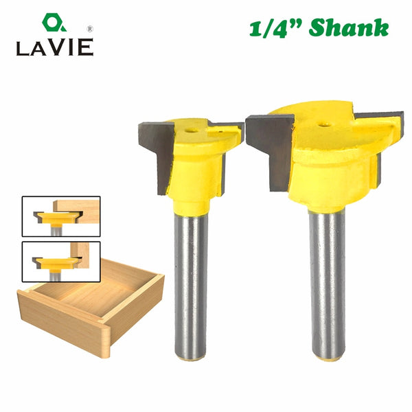 1/4" Shank Drawer Molding Router Bit Drawer Lock Tenon Knife Plug Wood Milling Cutter Door Woodworking Mitered Tool