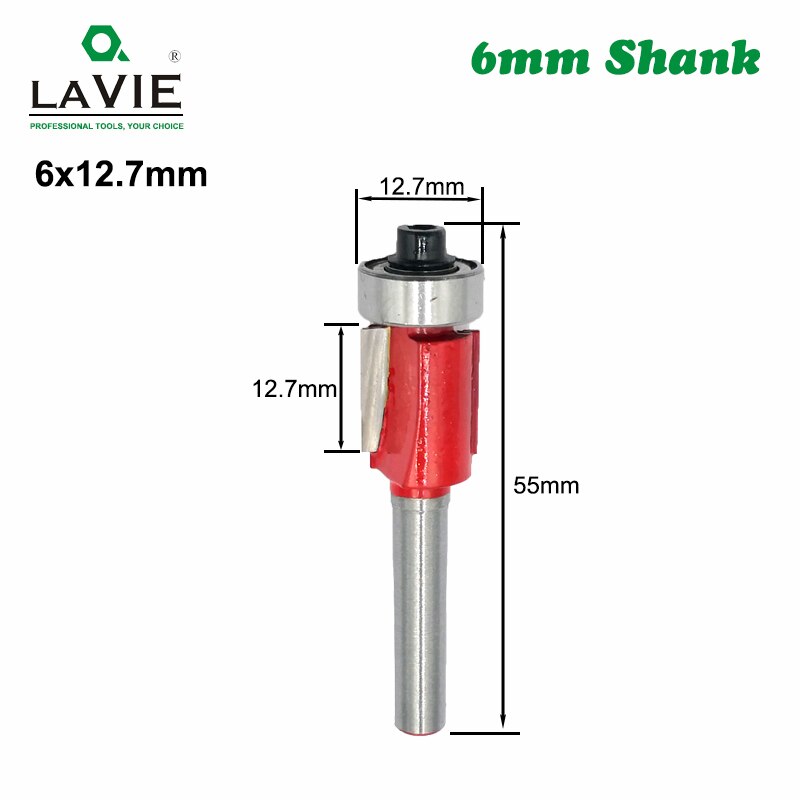 12pcs 6mm Shank Router Bit Set Trimming Straight Corner Beading Bits