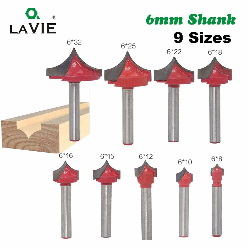 6mm Shank CNC Round Nose Bits Round Point Cut Bit Shaker Sharp Cutter Solid Carbide Tools for  MC06006