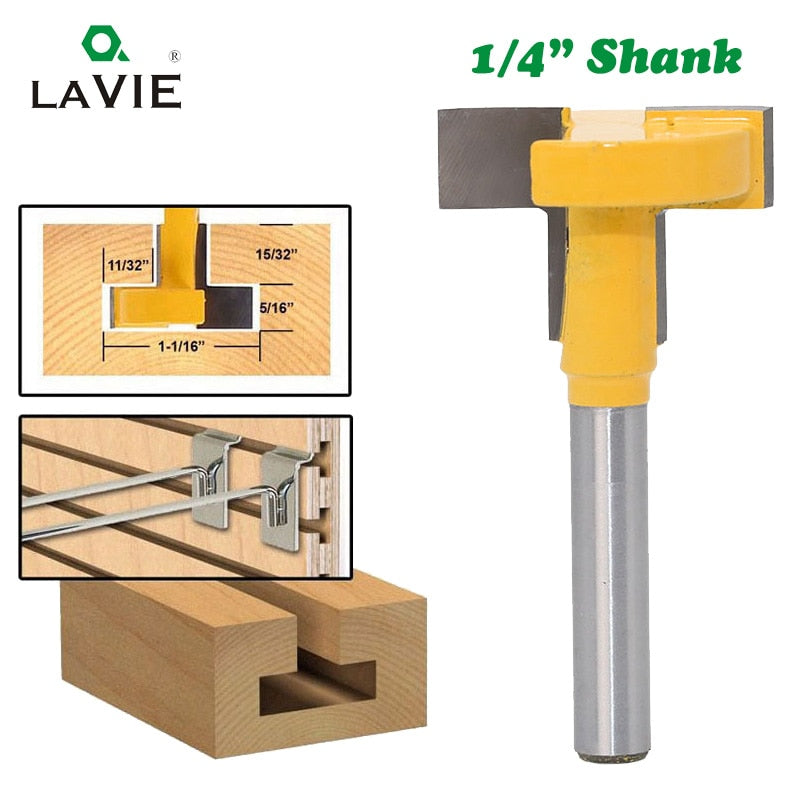 1pc 1/4 Inch 6.35mm T-Slot Cutter Router Bit T Slotting Milling Cutter Power Machine Woodworking Tools