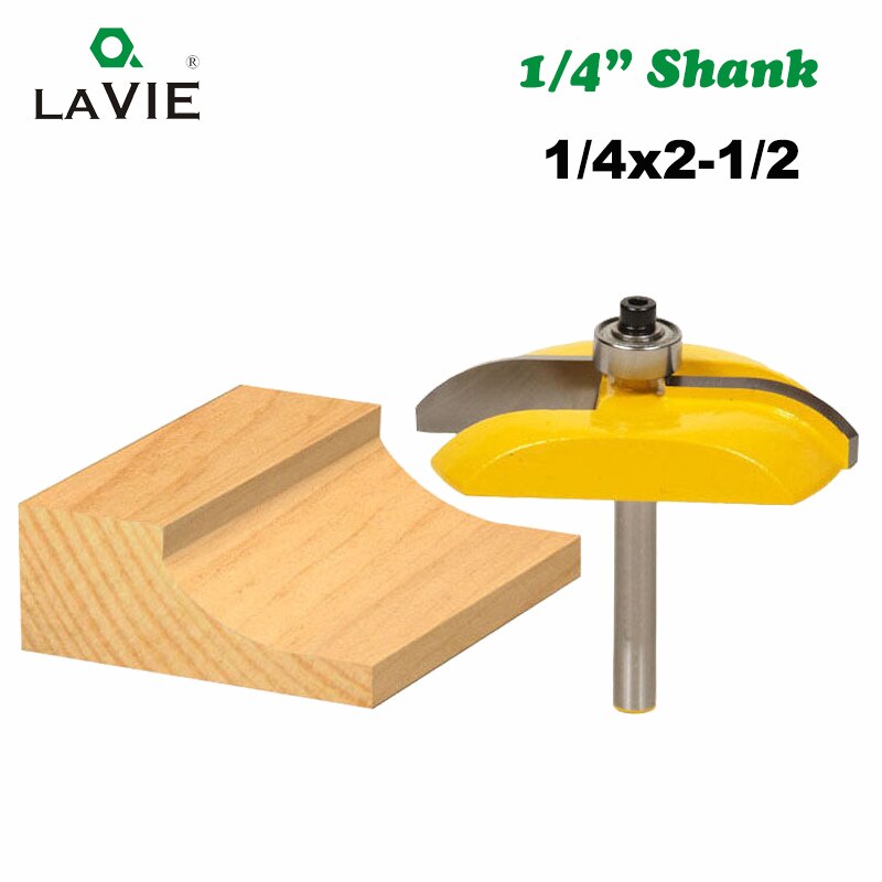 1pc 1/4" Shank Raised Panel Router Bit Door Cove 2-1/2" Diameter Woodworking Cutter Tenon Knife for Wood Tools