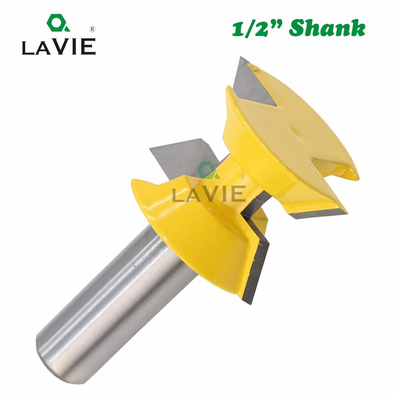 2pcs 12mm 1/2" Shank 120 Degree Tenon Router Bit Set Woodworking Groove Milling Cutter for Wood Tools Tungsten Carbide