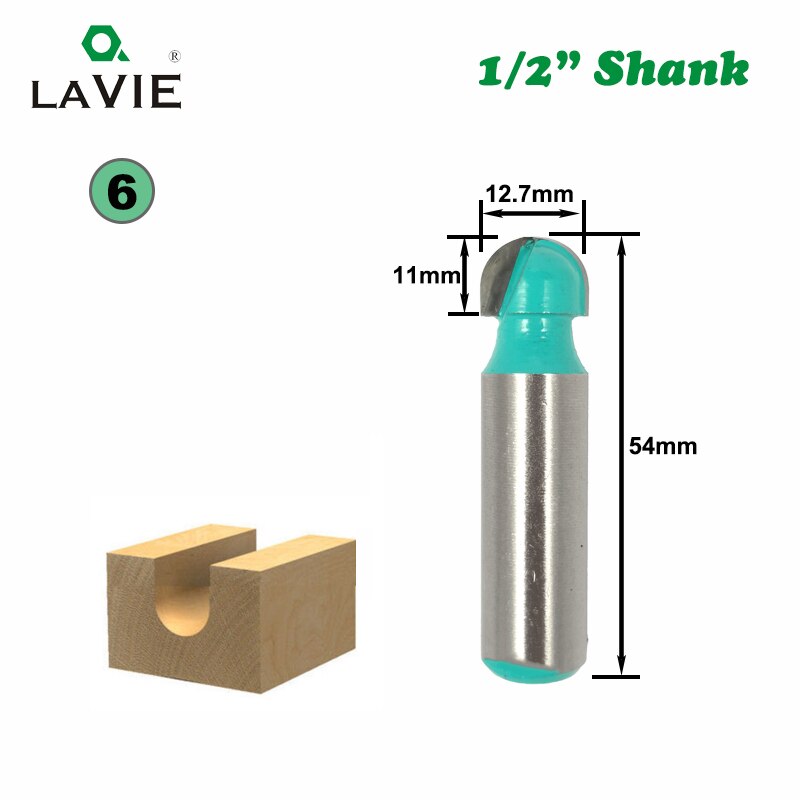 1pc 1/2 Shank Router Bit Wood Chamfer Corner Round Carving Door Frame T Slot Lace Classical Cove Double Roman Ogee Wavy Edge Bit