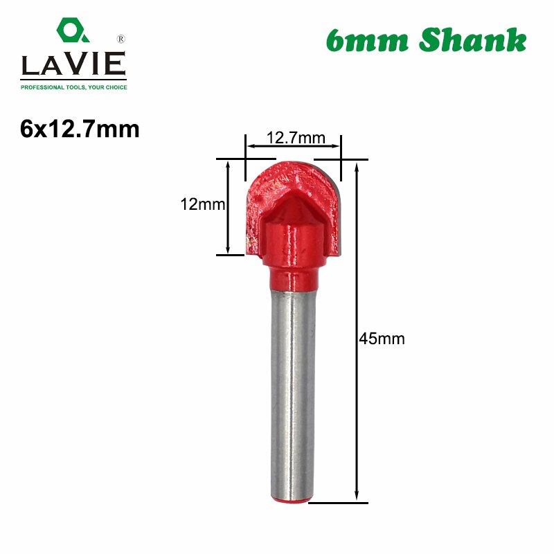 6mm Shank Wood Router Bit Straight T V Flush Trimming Cleaning Round Corner Cove Box Bits Milling Cutter for MC06012