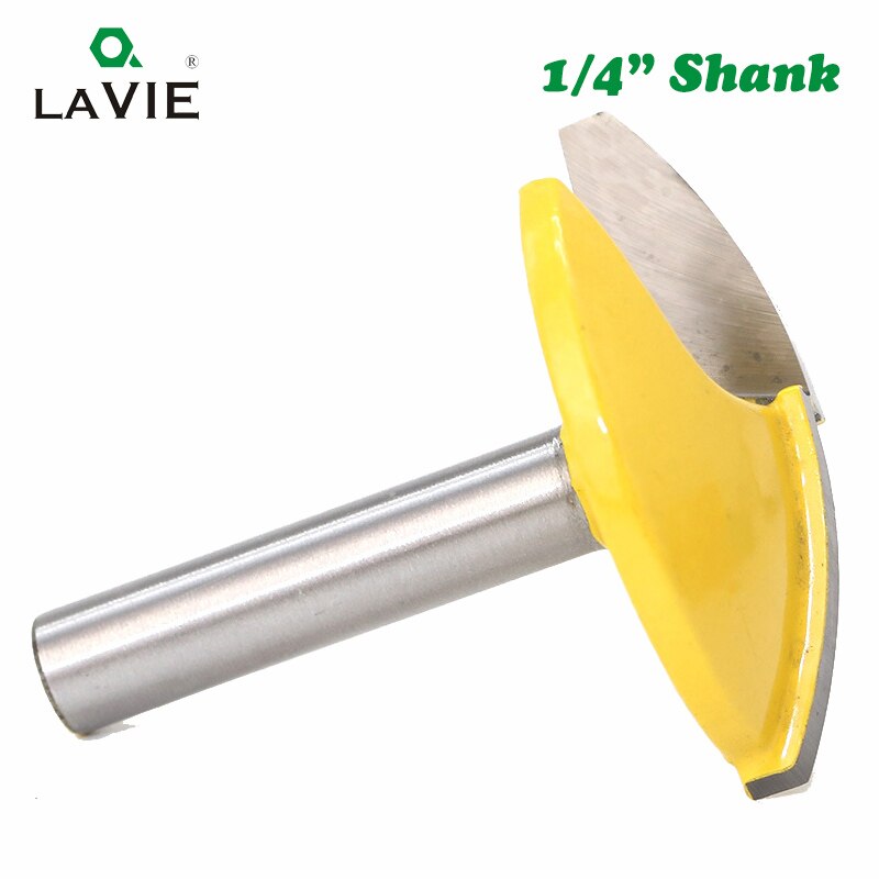 1PC 1/4" 6.35mm Shank Small Bowl Flat Bottom Knife Milling Cutter 1-3/4" Wide Door Knife