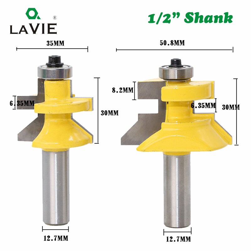 2pcs 12mm 1/2 Shank 120 Degree Router Bit Milling Cutter Frame Groove Tenon Woodworking Engraving Wood Milling Set