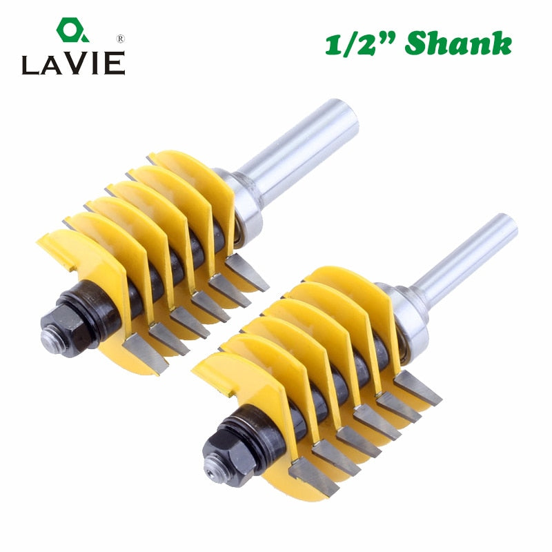 1pc 12mm 1/2" Shank Brand New 2 Teeth Adjustable Finger Joint Router Bit Tenon Cutter Industrial Grade for Wood Tool