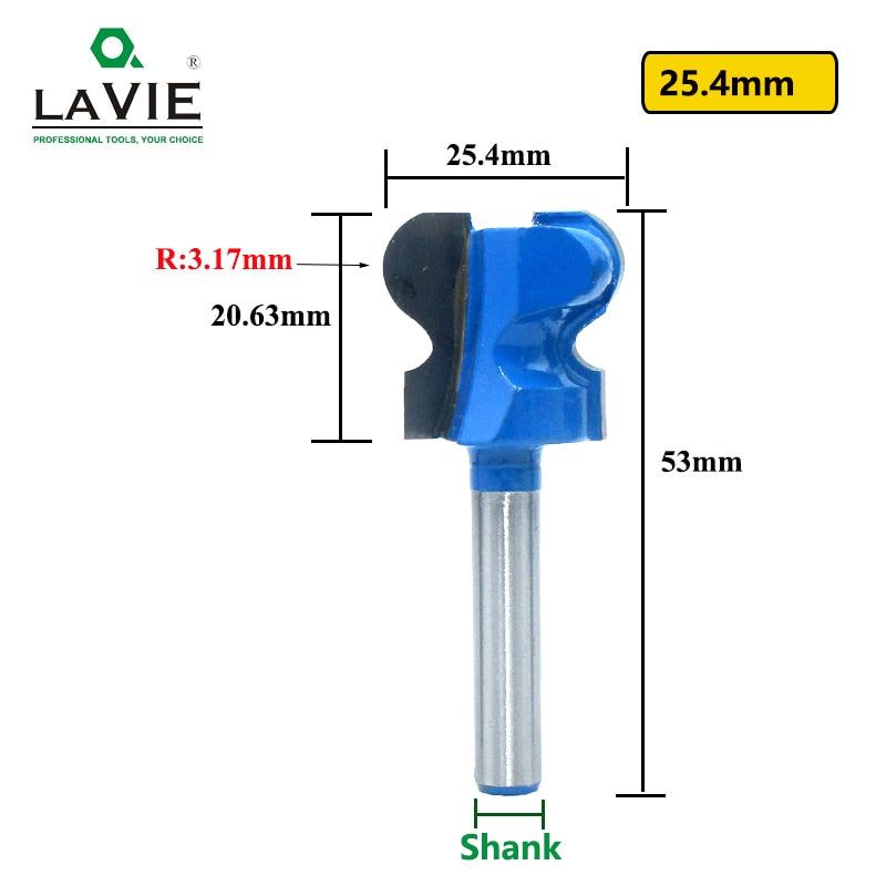6mm 1/4" Shank 6.35mm Double Finger Router Bits for Wood Milling Cutter Industrial Grade Bit Woodworking Tools MC01160