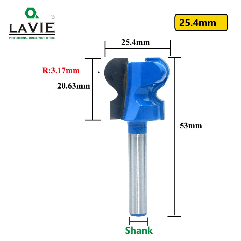 6mm 1/4" Shank 6.35mm Double Finger Router Bits for Wood Milling Cutter Industrial Grade Bit Woodworking Tools MC01160