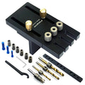 3 in 1 Adjustable Doweling Jig Drilling Guide Locator Puncher Tool Woodworking Pocket Hole Jig With 6/8/10/15mm Drill Bit