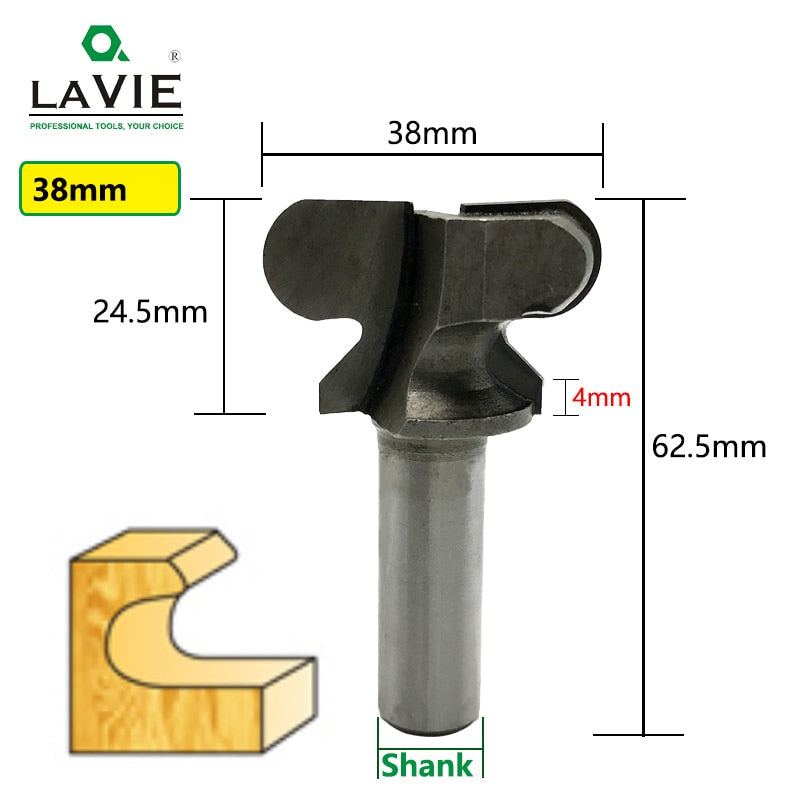 12mm 1/2" Shank 12.7mm Double Finger Router Bits for Wood Industrial Grade Milling Cutter Woodworking Tools