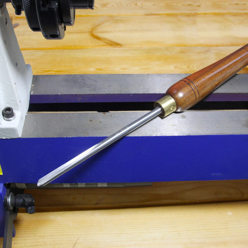 8mm Spindle Gouge Woodturning Tools V Shaped Flute Wood Turning Roughing Chisels HSS Blade & Walnut Handle for Lathe