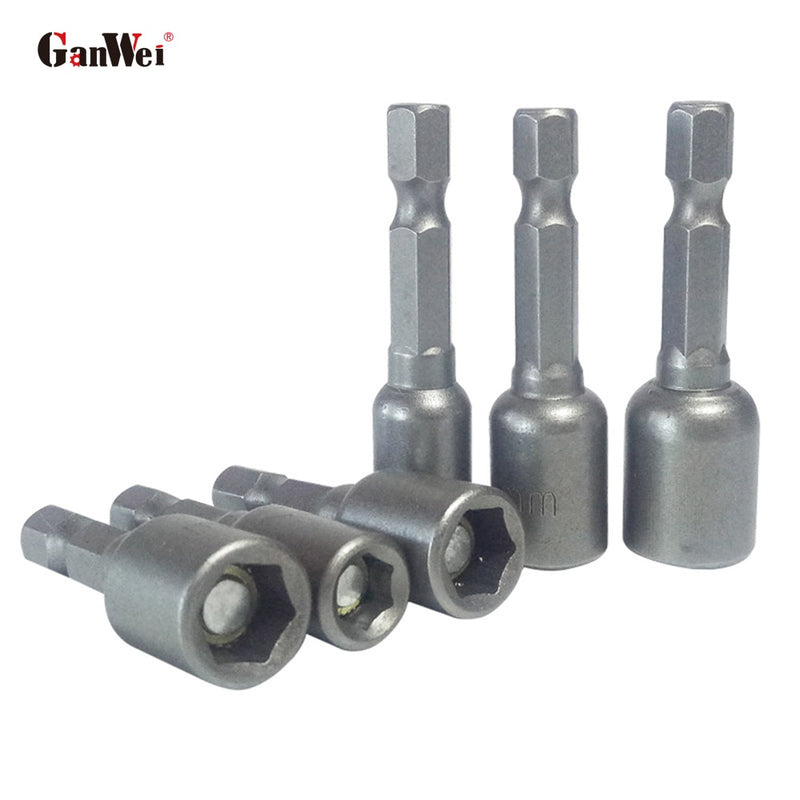 6mm-12mm Hexagonal Handle Conversion Magnetic Socket Wrench Electric Nut Driver Accessories Drill Bits Woodworking Tools