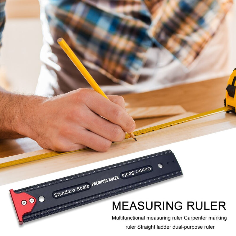 Woodworking Line Scribe Marking Ruler Multifunction DIY High-Precision Woodworking Measuring Gauge Carpenter Rulers