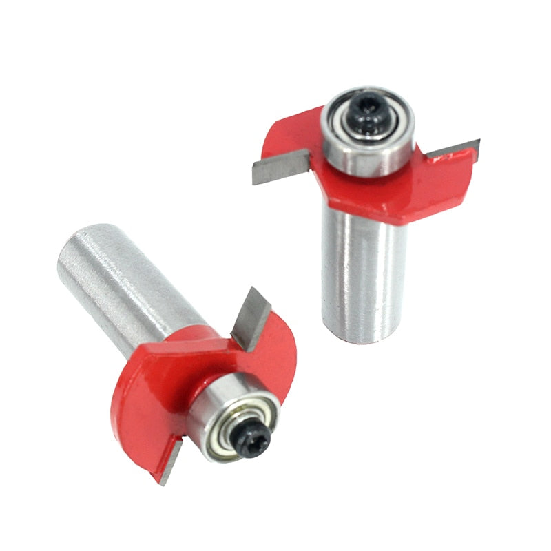 1pc 12mm Shank 1/2 T-Sloting Router Bit with Bearing Slot Milling Cutter T Type Rabbeting Woodwork Tool for Wood