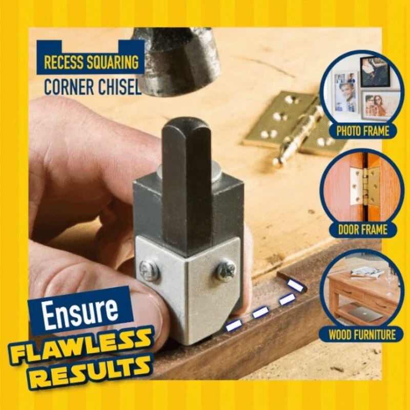 Square Mini Corner Chisel Handy Tool Drill Bit Carving DIY Carpentry Door Box Hinge Recesses Mortising WoodWorking Tools