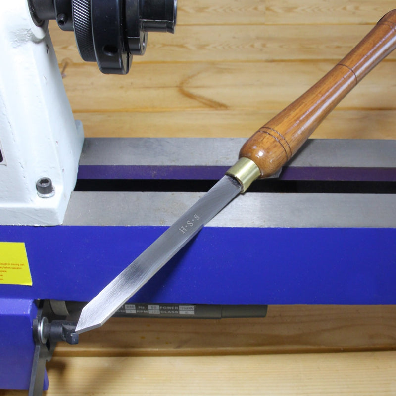 Diamond Parting Tool 5/8'' Woodturning Tools 16mm Wood Lathe Turning Chisels Tipped HSS Blade with Walnut Handle