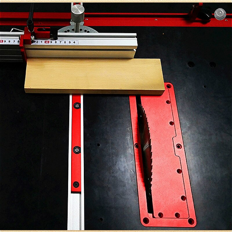 Sierra Circular eléctrica, cubierta abatible, mesa, placa de cubierta integrada especial, inserto de aleación de aluminio ajustable, herramienta de carpintería