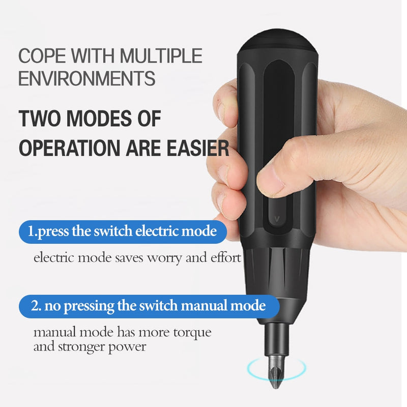 Destornillador eléctrico de 3,6 V, batería de litio recargable multifuncional, Mini destornillador eléctrico, juego de 40 Uds. De herramientas eléctricas