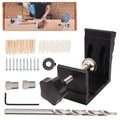 Inclined Hole Drilling Pocket Hole Jig Kit Dowel Drill Joinery Screw Kit Woodworking Guides Joint Angle Tool Locator