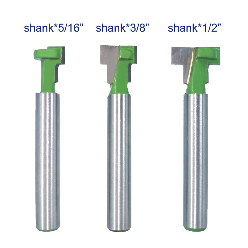 1/4" Shank 6.35mm T-Slot Cutter Router Bit Set Hex Bolt Key Hole Bits T Slotting Milling Cutter