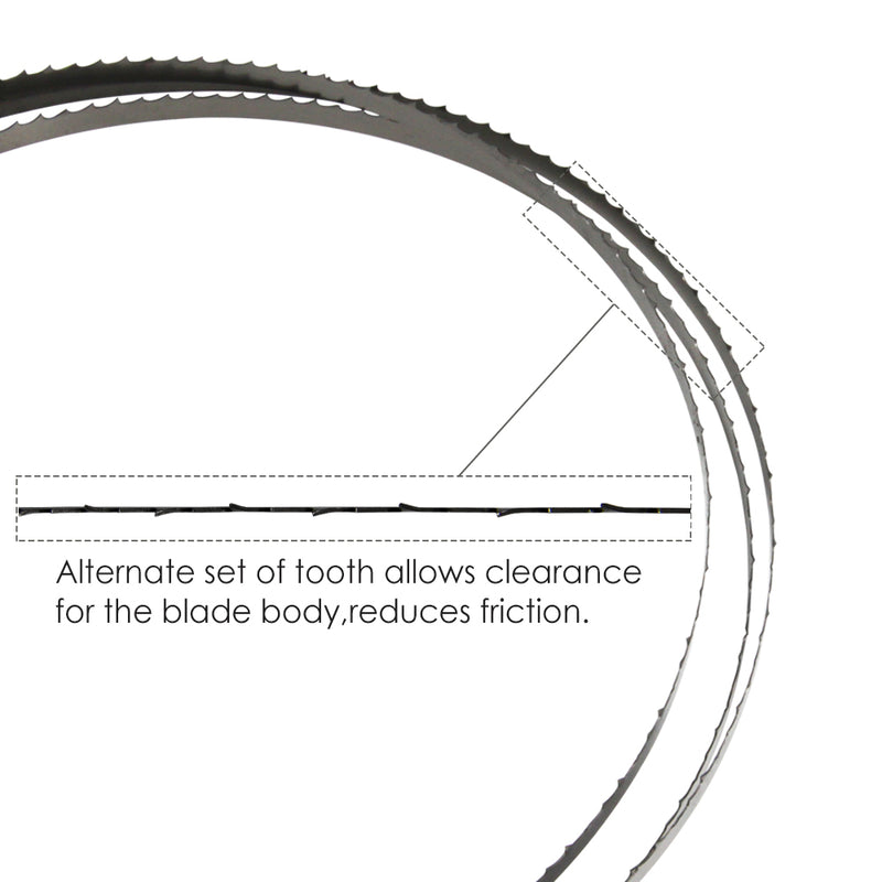 Hoja de sierra de cinta 56''x1/4'' 1425x6,35 mm 6 TPI, 10 TPI, 14 TPI para sierra de cinta Delta, Draper, Nutool, FOX, Silverline de 8'' - 2 piezas