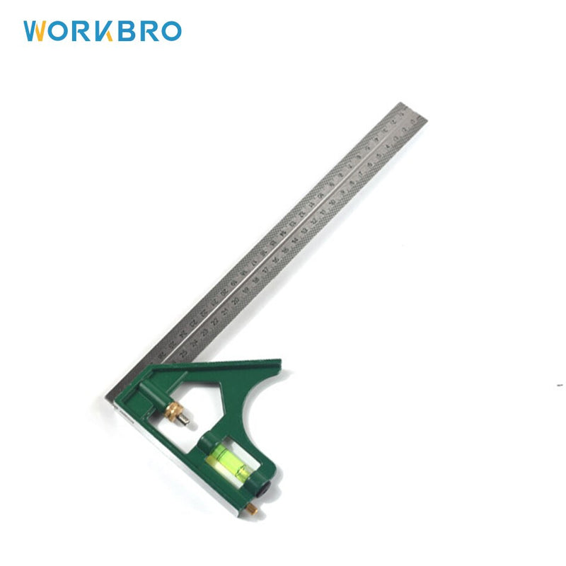 3 in 1 Multifunctional Ruler 12inch/24inch Woodworking Engineers Adjustable Angle Ruler Combination Measuring Tool