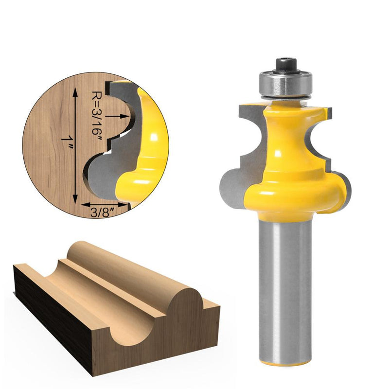 1pc 12mm 1/2" Shank Bead Molding Router Bit Flute & Beading Line Woodworking Tenon Milling Cutter for Wood Tools