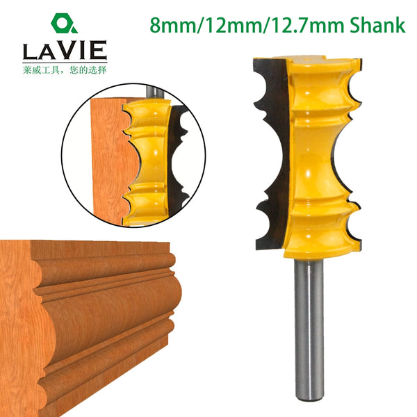 Vástago de 8mm, 12mm, 1/2, enrutador de moldura de riel de silla elaborado, cortador de espiga de cuchillo para herramientas de carpintería, 1 ud.