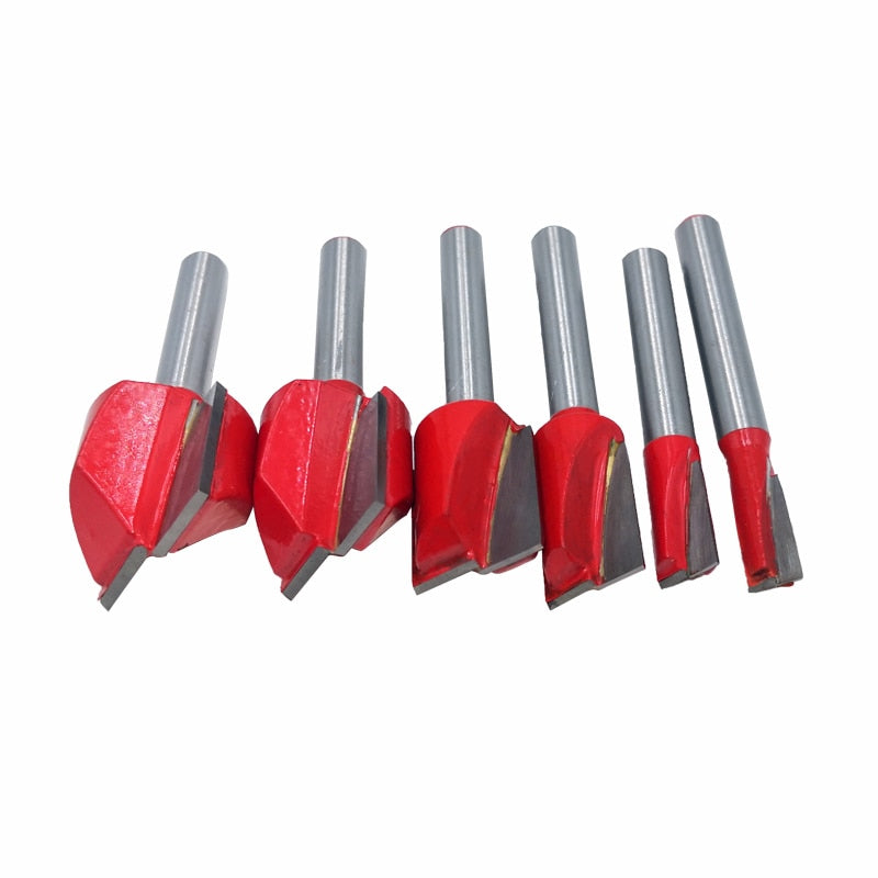 6mm Shank Wood Cleaning Bottom Bit Straight Router Bit Clean Milling Cutter Woodworking Bits Power Machine MC06030