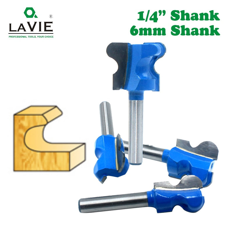 6mm 1/4" Shank 6.35mm Double Finger Router Bits for Wood Milling Cutter Industrial Grade Bit