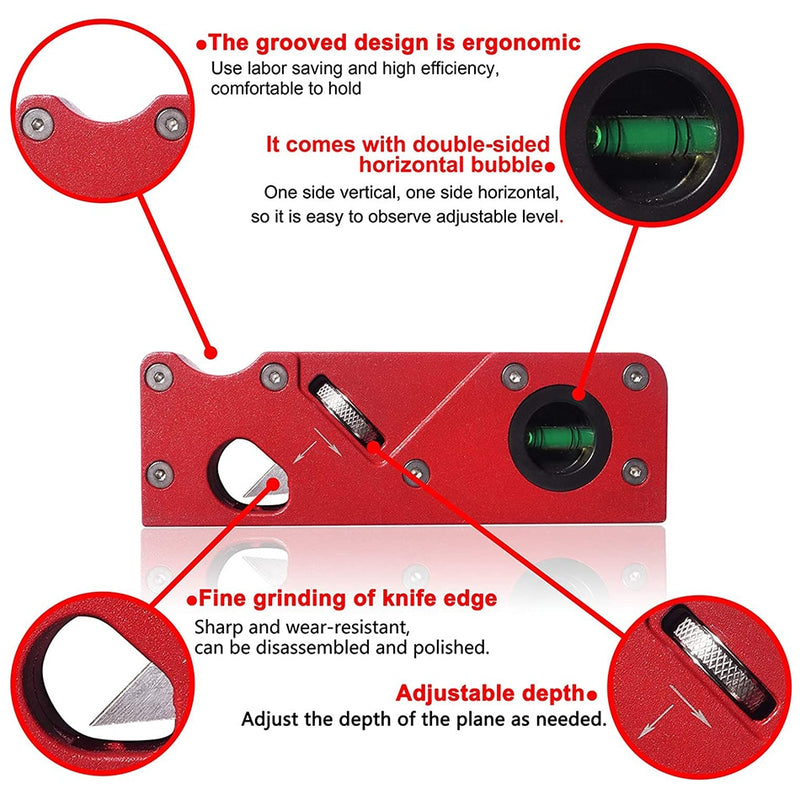 Carbon Steel Woodworking Planer 45 Degree Bevel Wood Trimming Planing Knife With Horizontal Calibrator Woodworking Tools