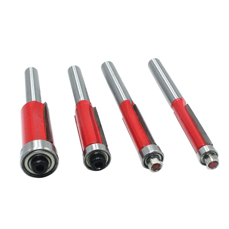 1pc 1/4 Inch Shank 6.35mm Flush Trim Router Bit for Wood Trimming Cutter with Bearing Milling Cutter Woodworking