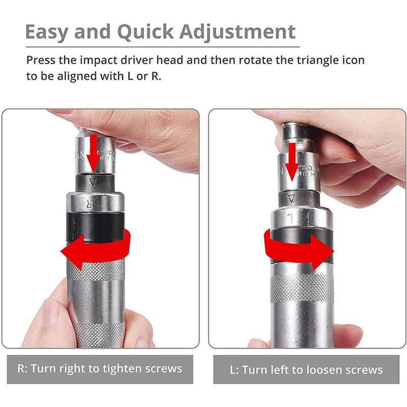 Multifunctional Impact Batch Screwdriver Chrome Tangsten Steel 7 8 12 13 PCS with Tin Box for Household, Industrial, Work