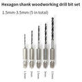 10PCS HSS Twist Drill Bits 4PCS Flat Drill Bits 1PCS Hex Shank Adapter 3PCS Three-point Woodworking Drill Bits Woodwork