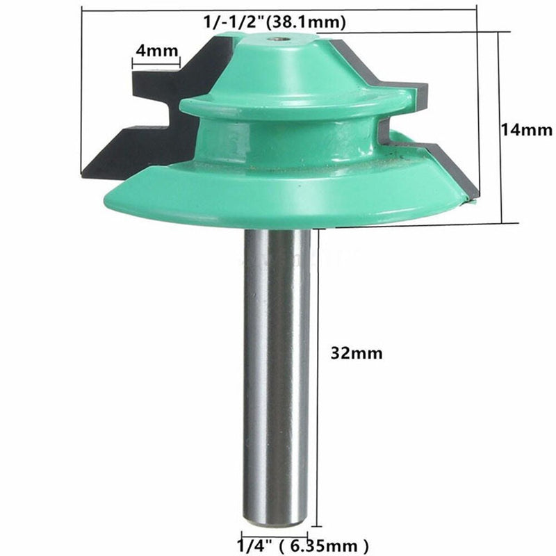 Fresadora de aleación CNC de 45 grados, enrutador de madera, cortador de grabado, Accesorios, fresadora, herramientas de carpintería