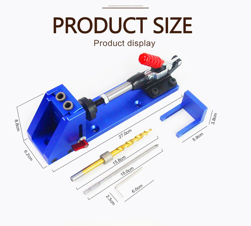 Woodworking Positioning Center Drilling jig Mini Hand Punch Pocket Hole Hig Bit Set Wood Drilling Board Splicing Tool